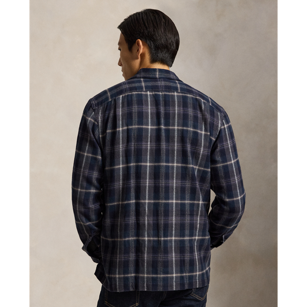 Classic Fit Plaid Twill Overshirt