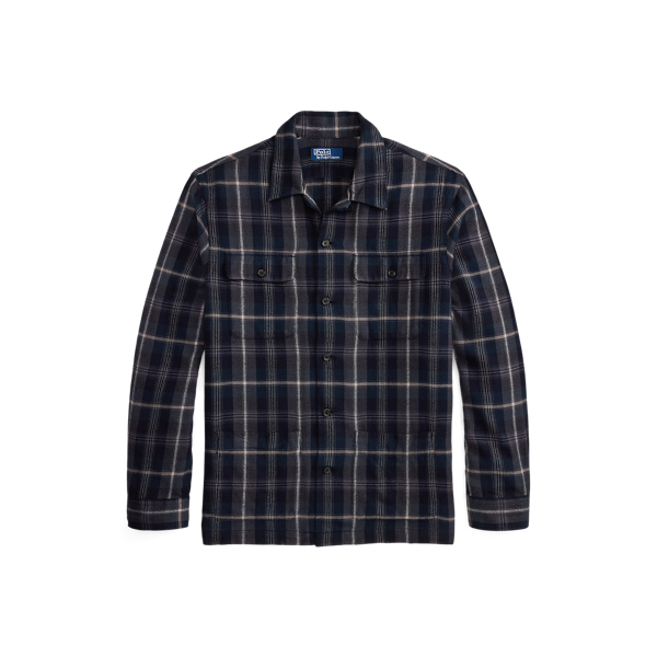 Classic Fit Plaid Twill Overshirt