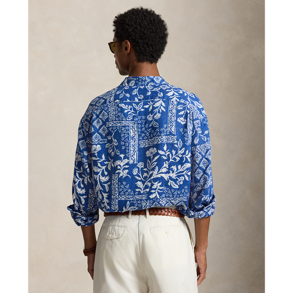Floral Linen Camp Shirt