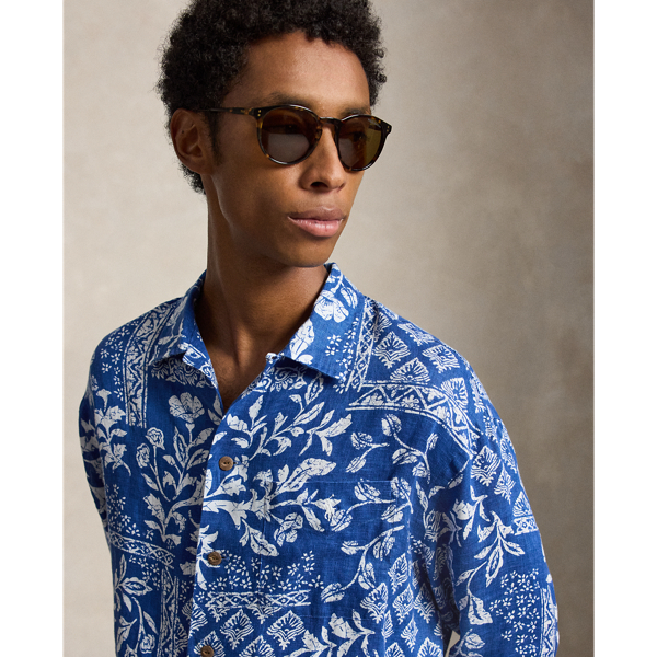 Floral Linen Camp Shirt