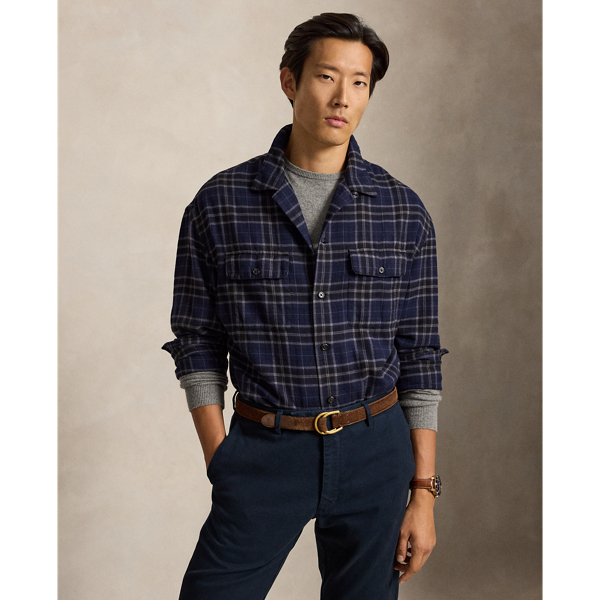 Plaid Twill Camp Shirt