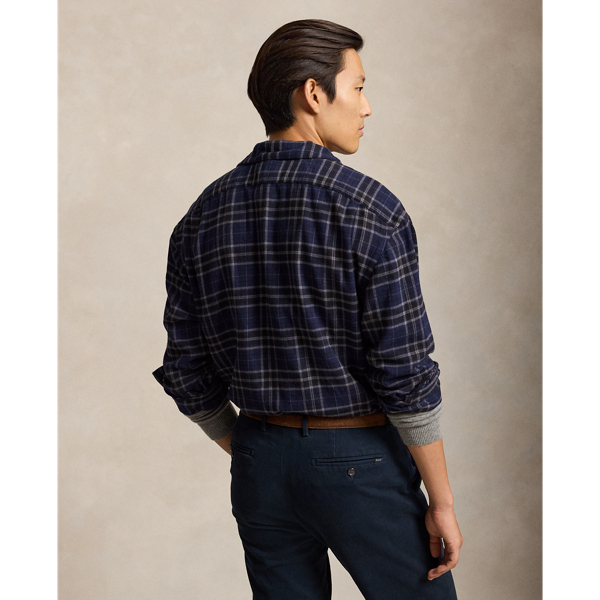 Plaid Twill Camp Shirt