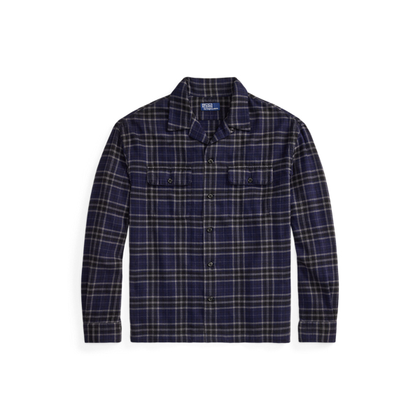 Plaid Twill Camp Shirt