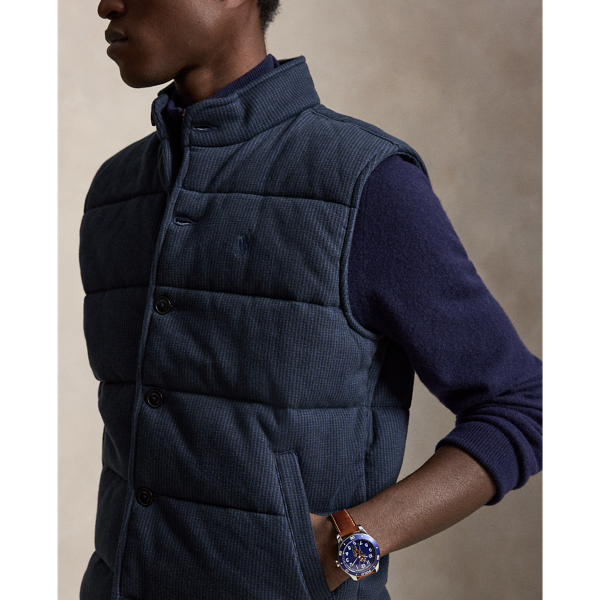Quilted Double-Knit Jacquard Vest