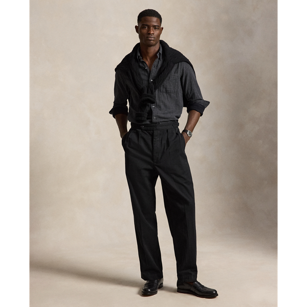 Charcoal Grey Heather Classic Fit Houndstooth Shirt Polo Ralph Lauren 4