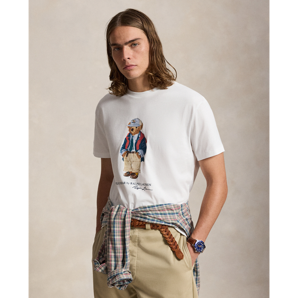 Classic fit jersey T-shirt met Polo Bear Polo Ralph Lauren in Wit 1