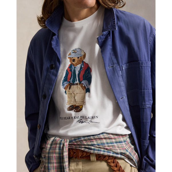Classic fit jersey T-shirt met Polo Bear Polo Ralph Lauren in Wit 6