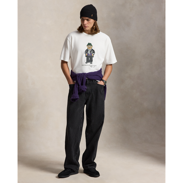 White Relaxed Fit Polo Bear Jersey T-Shirt Polo Ralph Lauren 4