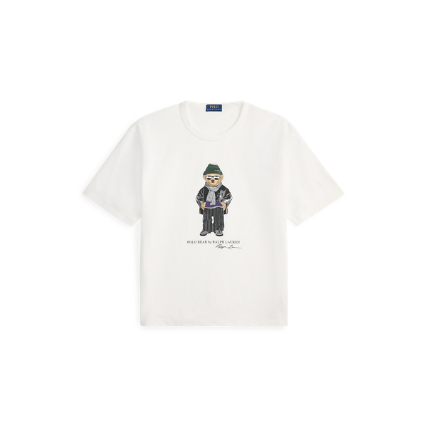 White Relaxed Fit Polo Bear Jersey T-Shirt Polo Ralph Lauren 2