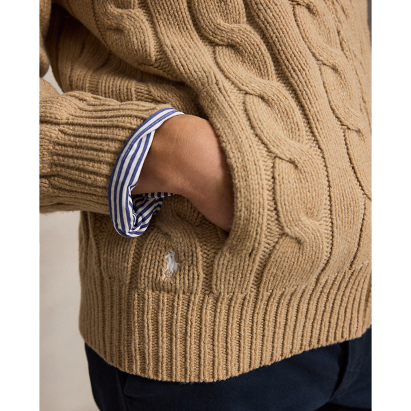 Relaxed Fit Cable Wool-Alpaca Jumper
