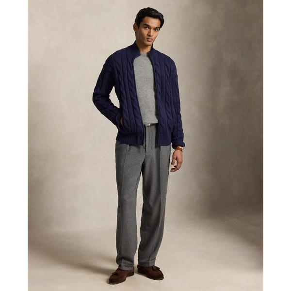 Relaxed Fit Cable Wool-Alpaca Jumper