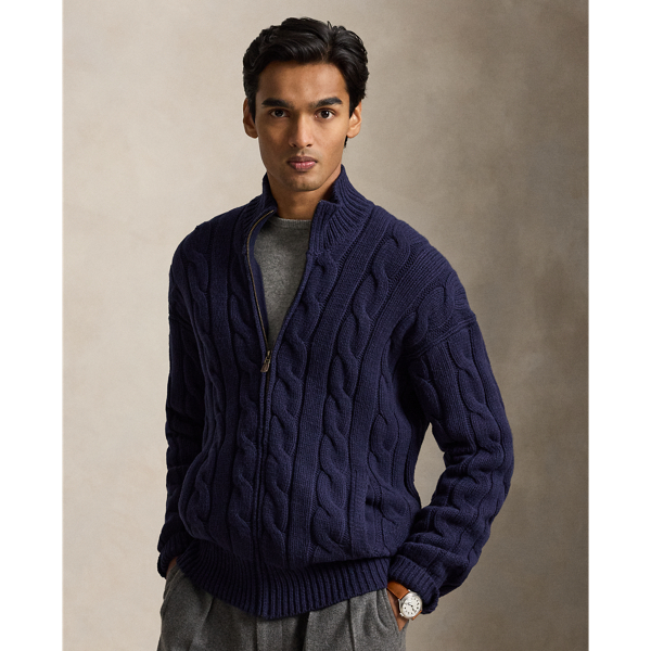 Relaxed Fit Cable Wool-Alpaca Jumper