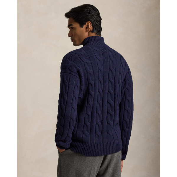 Relaxed Fit Cable Wool-Alpaca Jumper