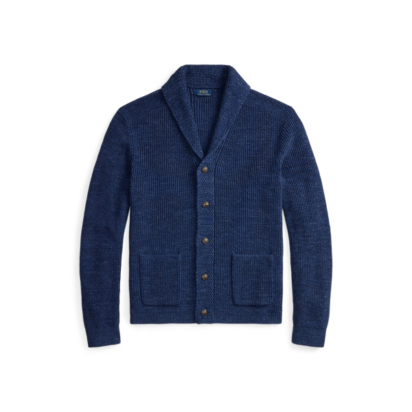 Textured Cotton Shawl Cardigan