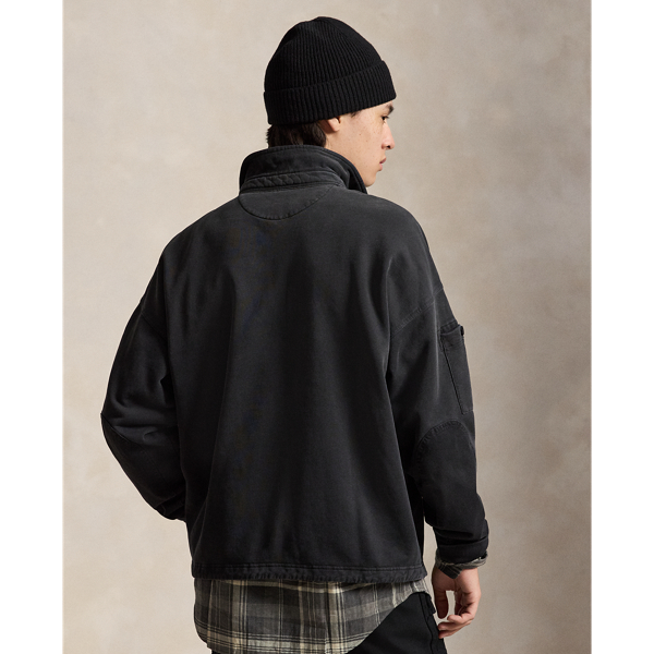 Relaxed Fit Loopback Fleece Polo Shirt