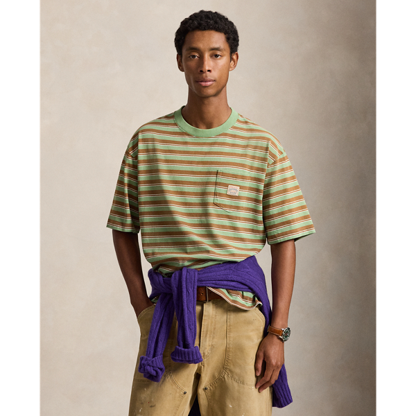 Relaxed Fit Striped Jersey T-Shirt