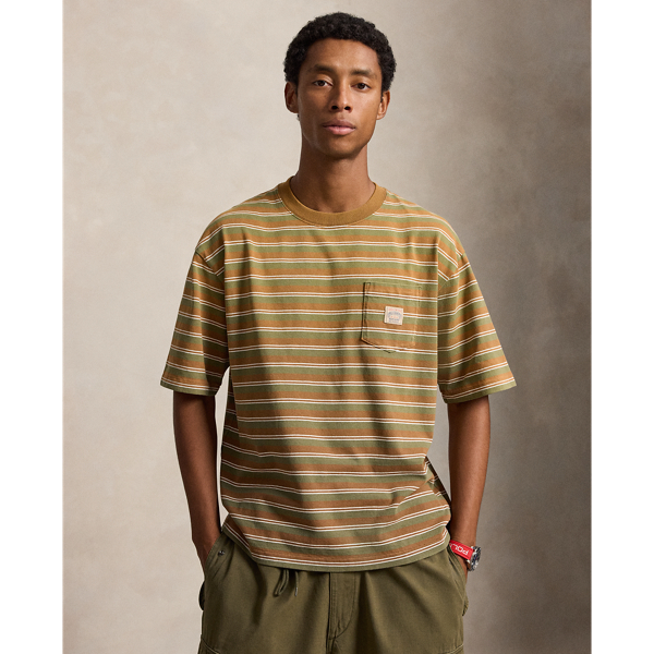 Relaxed Fit Striped Jersey T-Shirt