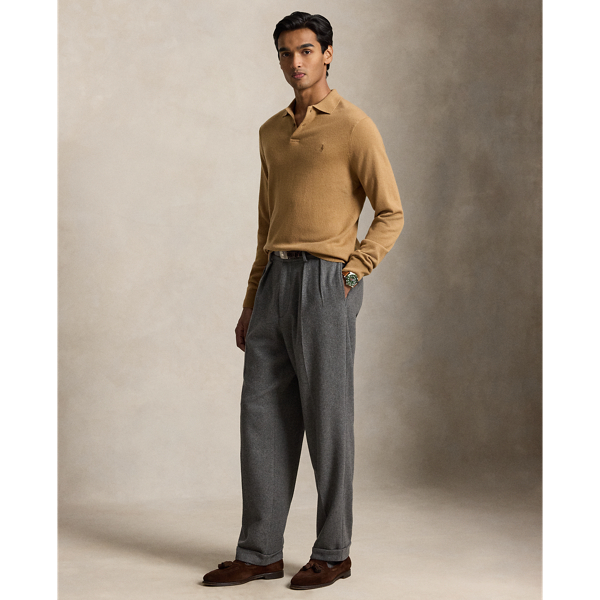Wool Polo-Collar Sweater