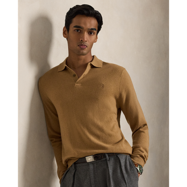 Wool Polo-Collar Sweater