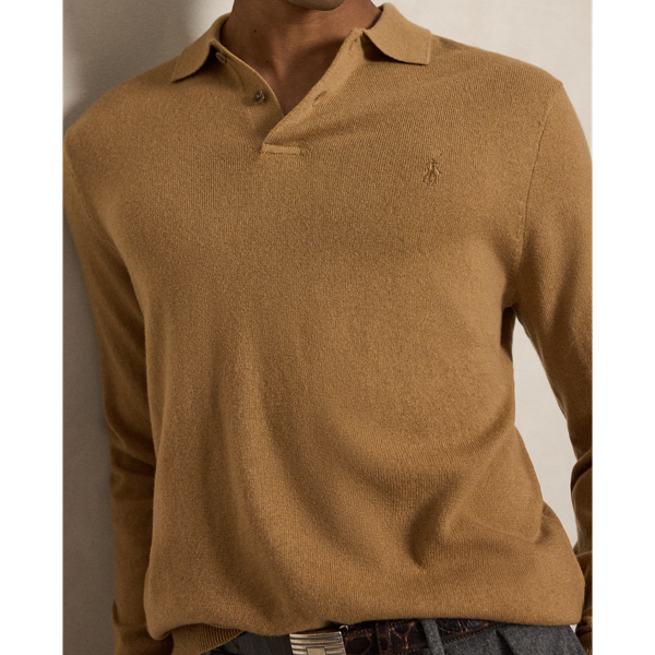 Wool Polo-Collar Sweater
