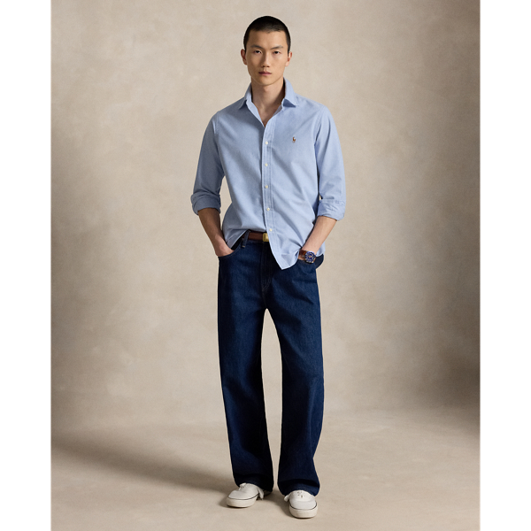 Polo Ralph Lauren クラシック ショート フィット オックスフォード シャツ ブルー 4