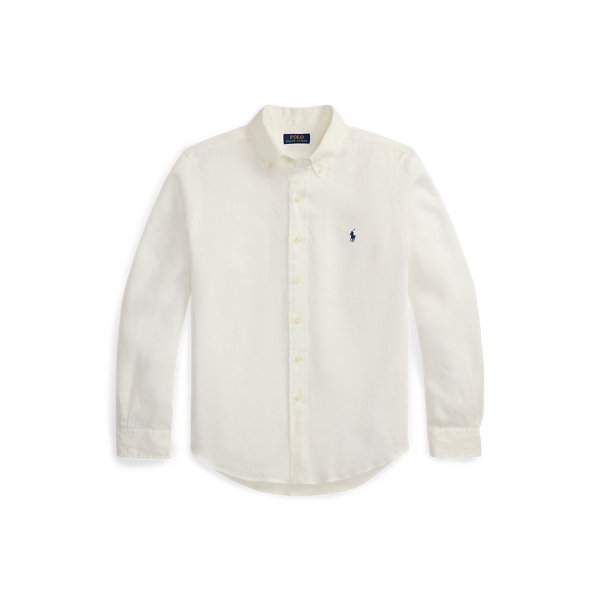 Polo Ralph Lauren クラシック ショート フィット リネン シャツ ホワイト 2