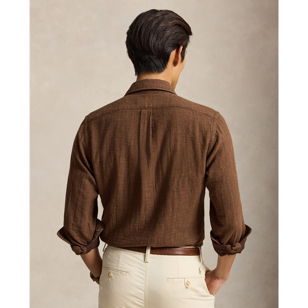 Chemise Custom Fit double face Polo Ralph Lauren en Marron chin&eacute; multi 5