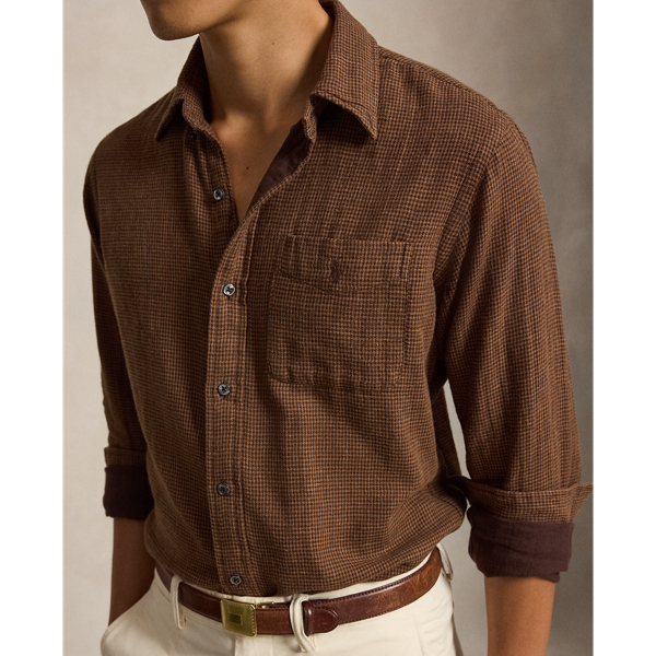Chemise Custom Fit double face Polo Ralph Lauren en Marron chin&eacute; multi 6