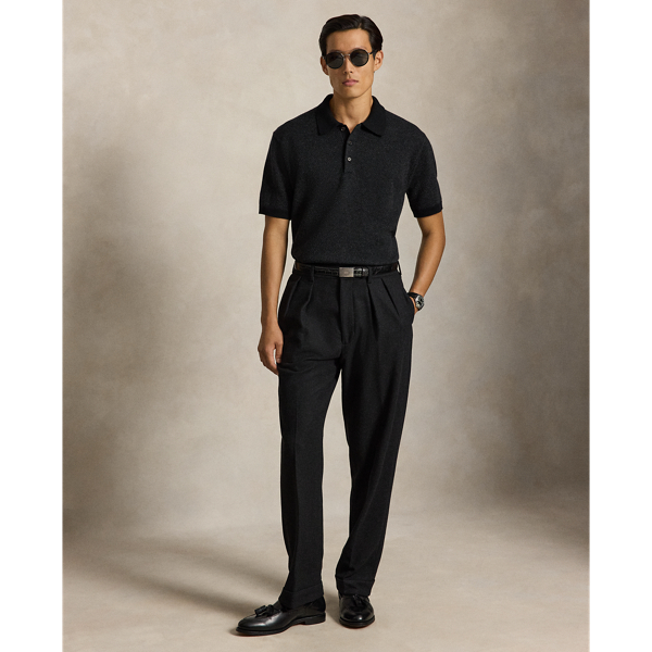 Relaxed Fit Wool Polo-Collar Sweater