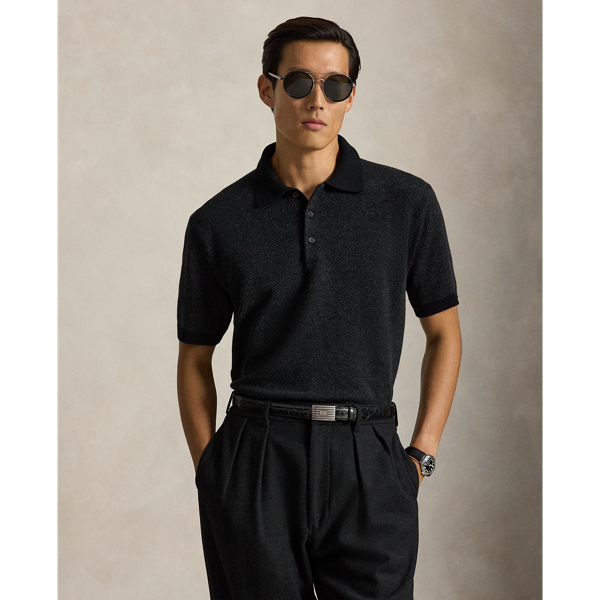 Relaxed Fit Wool Polo-Collar Sweater