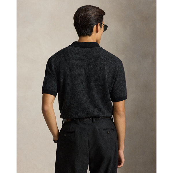 Relaxed Fit Wool Polo-Collar Sweater