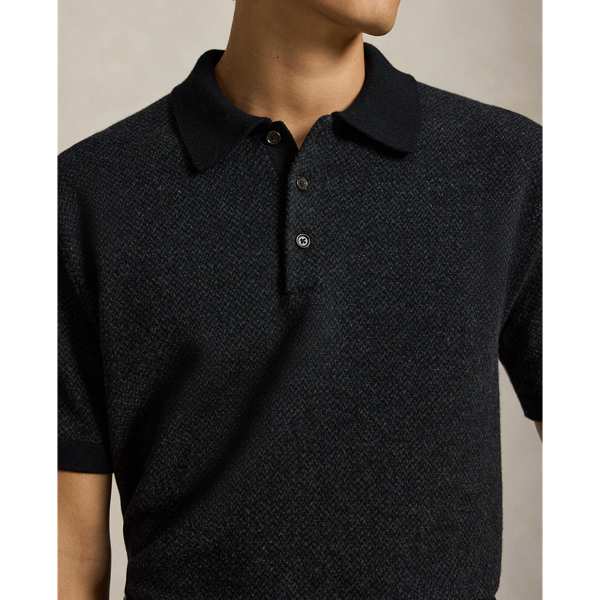 Relaxed Fit Wool Polo-Collar Sweater