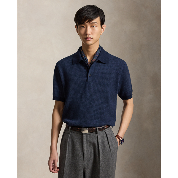 Relaxed Fit Wool Polo-Collar Sweater