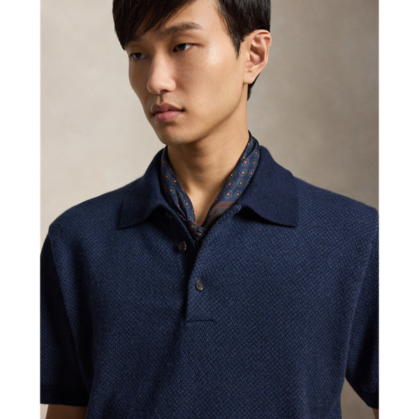 Relaxed Fit Wool Polo-Collar Sweater