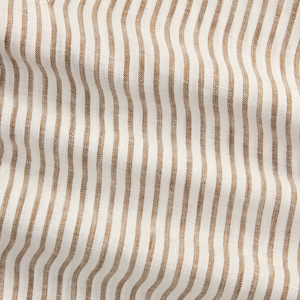Camisa de lino con rayas Custom Fit