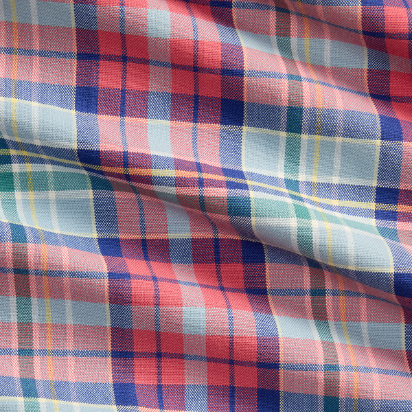 Custom Fit Plaid Oxford Shirt