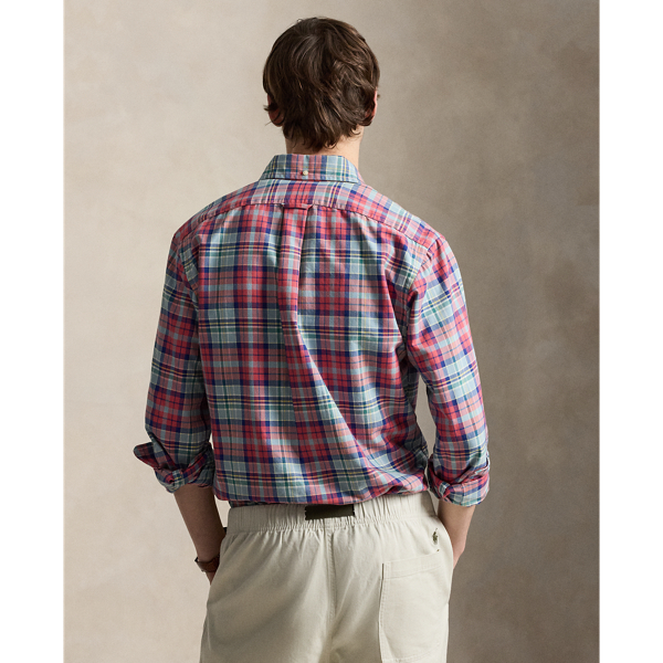 Custom Fit Plaid Oxford Shirt