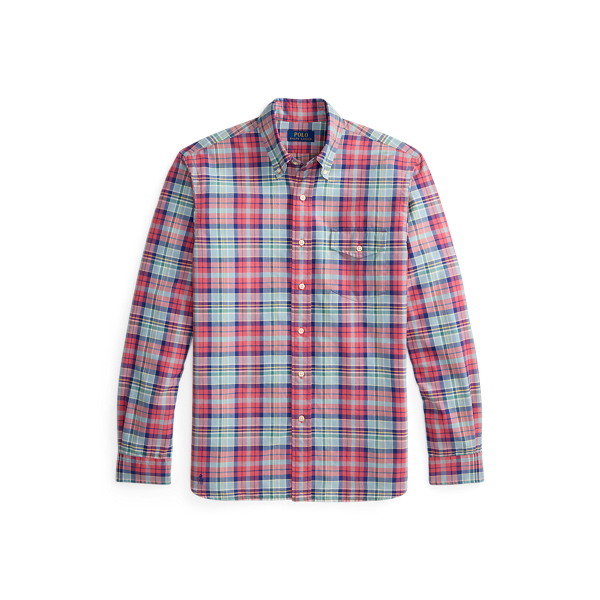 Custom Fit Plaid Oxford Shirt