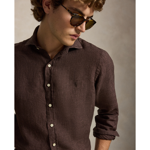 Camisa de lino flameado Custom Fit