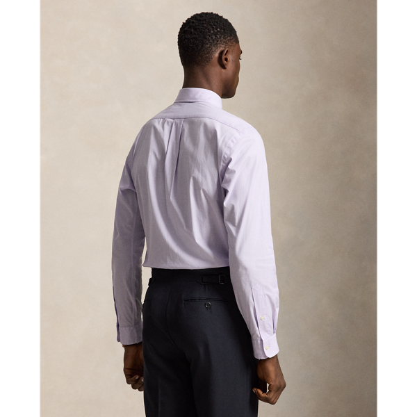 Powder Purple White Custom Fit Stretch End-on-End Shirt Polo Ralph Lauren 4