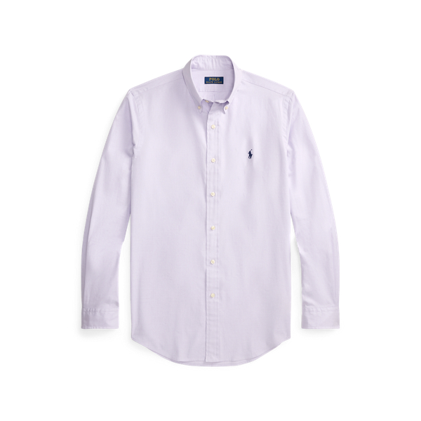 Powder Purple White Custom Fit Stretch End-on-End Shirt Polo Ralph Lauren 2