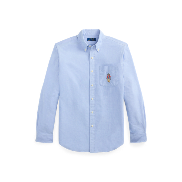 Custom fit Oxford overhemd met Polo Bear