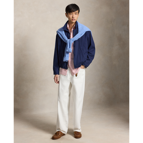 Custom fit gestreept poplin overhemd