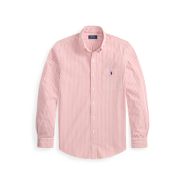 Custom fit gestreept poplin overhemd