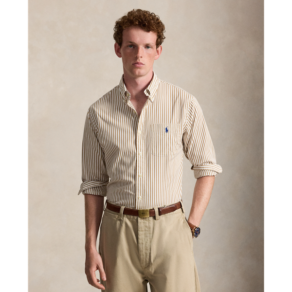 Custom Fit Striped Poplin Shirt