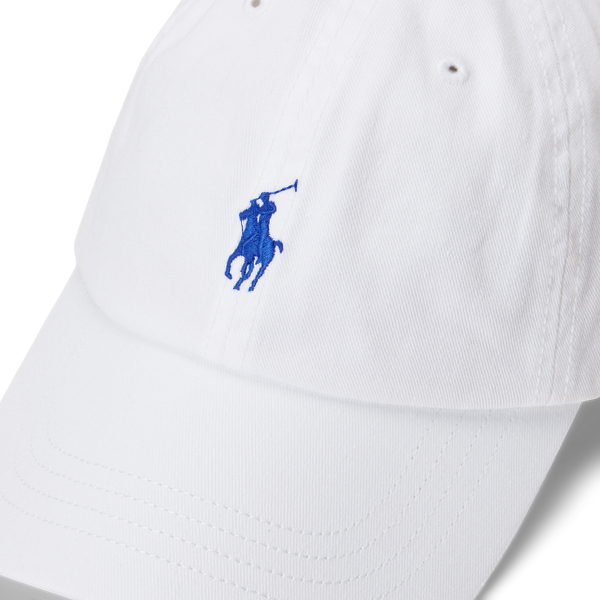 De iconische katoenen chino baseballpet Polo Ralph Lauren in Wit 3