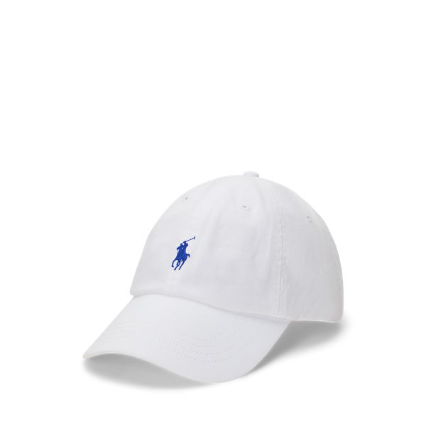De iconische katoenen chino baseballpet Polo Ralph Lauren in Wit 1