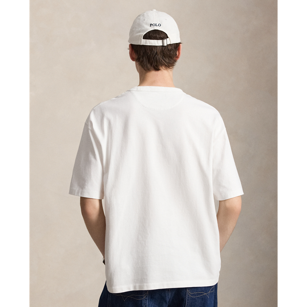 White/Red Relaxed Fit Jersey T-Shirt Polo Ralph Lauren 5