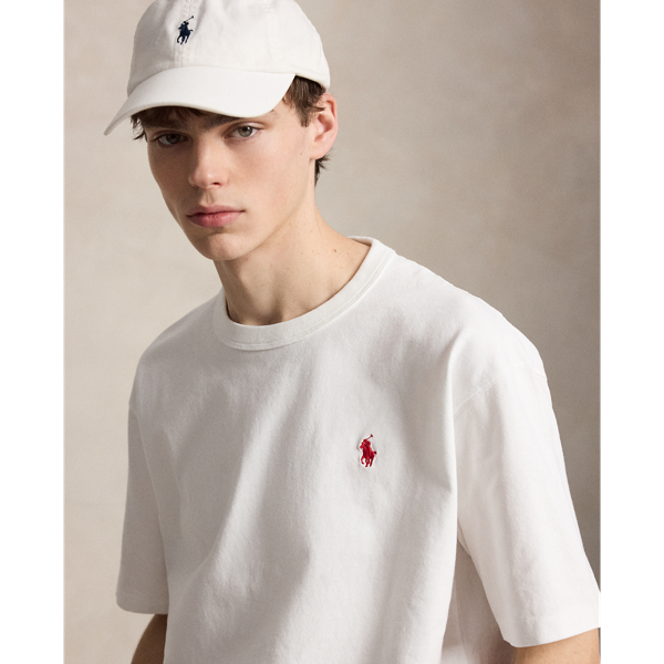 White/Red Relaxed Fit Jersey T-Shirt Polo Ralph Lauren 6
