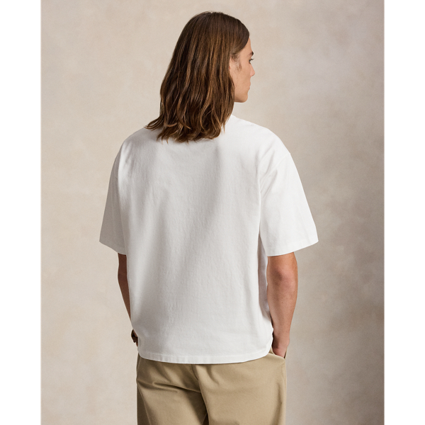 White/Orange Relaxed Fit Jersey T-Shirt Polo Ralph Lauren 5